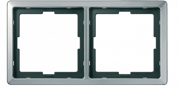 Рамка Merten Artec Сталь 2 поста MTN481246