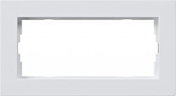 Рамка Gira E2 Чисто-белый шелковисто-матовый установочная для монтажа заподлицо 2-постовая 1002225
