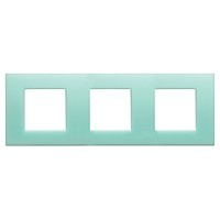 N4802/3VP LivingLight Рамка на 2+2+2 модуля Опаловый зелёный Bticino