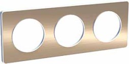 Рамка Schneider Electric Odace Полированная бронза 3-постовая S52P806L