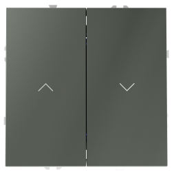 Выключатель встраиваемый VOLTUM S70 для жалюзи 10А, (титан)