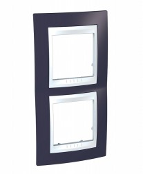 Рамка Schneider Electric Unica Хамелеон гранат / Белый 2 поста вертикальная MGU6.004V.872