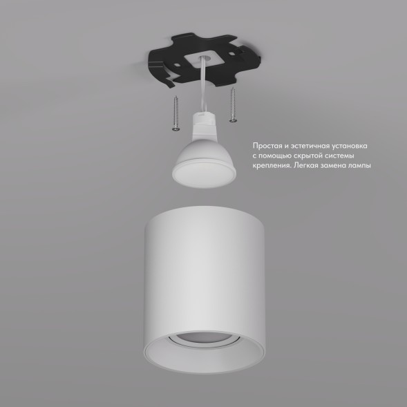 DK3040-WH Светильник накладной IP 20, 10 Вт, GU5.3, LED, белый, пластик