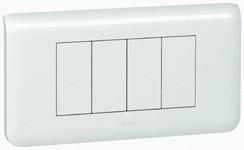 Рамка Legrand Mosaic Белый 4-модульная 078814