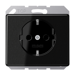 Розетка Jung SL 500 черная SCHUKO с защитой от детей 16A 250V~ SL520NKISW