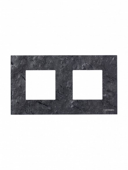 Рамка ABB Zenit Натуральный сланец 2 поста 2CLA227200N2201 N2272 PZ