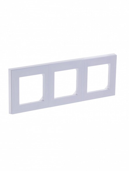 Рамка ABB Levit Белый / Ледяной 3 поста 2CHH015030A6001 3901H-A05030 01W