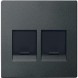 Центральная плата Merten M-серия антрацит для мод.штеп.раз-в,2 поста с шт. MTN4562-0414