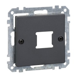 Центральная плата Merten M-серия антрацит для розетки RJ11/RJ45x1 пост MTN291114