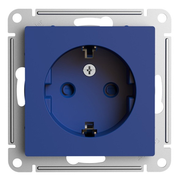 РОЗЕТКА с заземлением со шторками, 16А, механизм, быстрозажим. клем., АКВАМАРИН Schneider Electric Art Gallery GAL001145S
