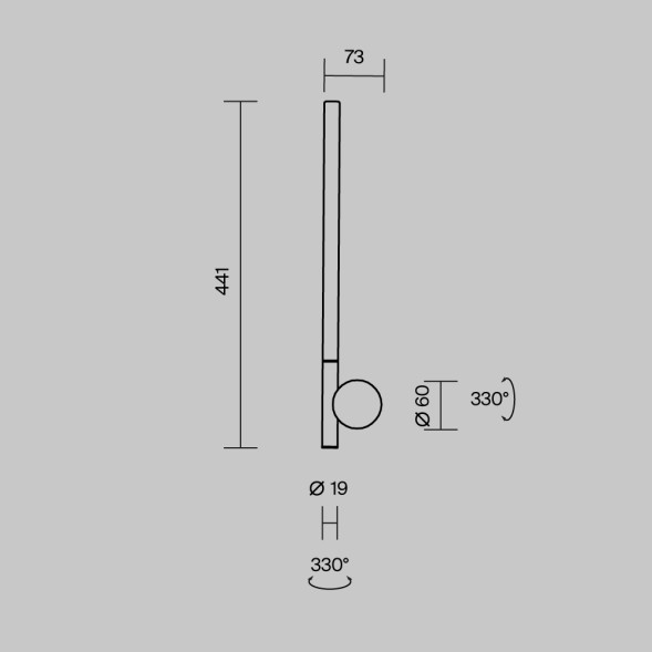 Настенный светильник (бра) Maytoni MOD432WL-L6B3K