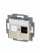 Розетка телефонная ABB слоновая кость Levit RJ45 категория 5e и заглушка 2CHH295117A6017 5014H-A51017 17W