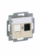 Розетка телефонная ABB слоновая кость Levit RJ45 категория 5e и заглушка 2CHH295117A6017 5014H-A51017 17W