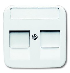 Плата центральная (накладка) ABB Reflex SI альпийский белый для коммуникационных розеток с суппортами 1810 1812 1814 1816 и 1818 с полем для надписи 2CKA001753A9989 1800-214-500