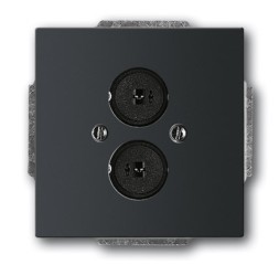 Плата центральная ABB Solo черный бархат с 2-разъемами для LS 2CKA001723A0259 1751-885