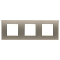 N4802/3TA LivingLight Рамка на 2+2+2 модуля Мягкий титан Bticino