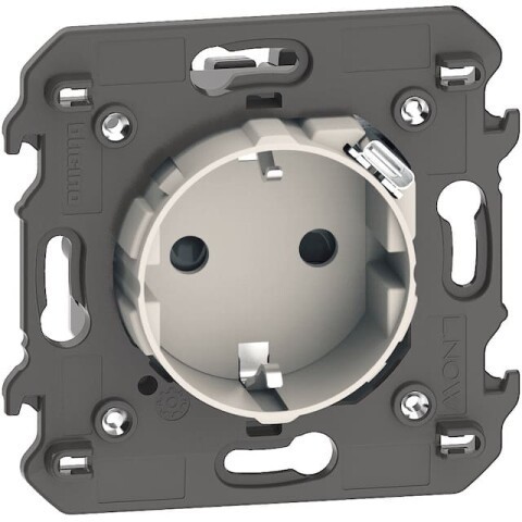 Bticino LIVING NOW Розетка электрическая с USB зарядкой тип C 16A 2 модуля Песочный KM4141USB