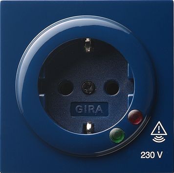 Розетка Gira S-color Синий с защитой от перенапряжения 045146