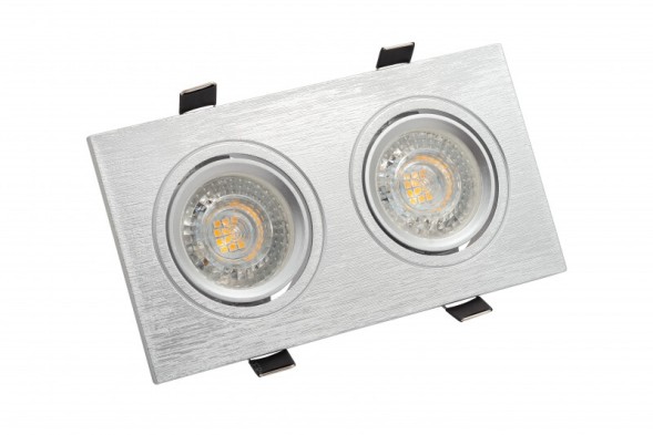 DK3022-CM Встраиваемый светильник, IP 20, 10 Вт, GU5.3, LED, серый, пластик