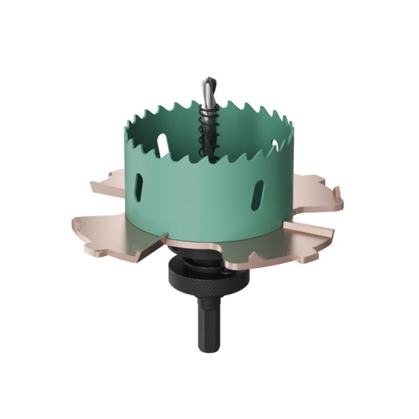 Коронка-фаскосниматель 70?115 мм, биметаллическая, для монтажа безрамочных светильников в гипсокартон «под шпаклёвку»