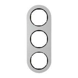 Рамка Berker R.Classic Черный алюминий 3 поста 10132084