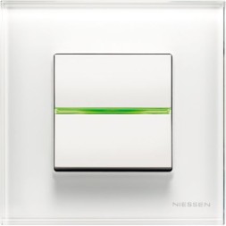 Рамка ABB Zenit Белое стекло 1 пост 2CLA227100N3001 N2271 CB