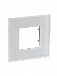 Рамка ABB Zenit Белое стекло 1 пост 2CLA227100N3001 N2271 CB