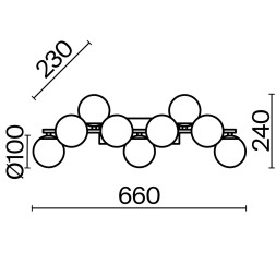 Настенный светильник (бра) Maytoni MOD547WL-09BS