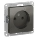 Розетка Schneider Electric Atlasdesign Сталь без заземления, 16А, механизм ATN000941