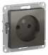 Розетка Schneider Electric Atlasdesign Сталь без заземления, 16А, механизм ATN000941