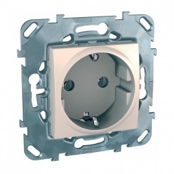 Розетка Schneider Electric Unica бежевый с з\к (винтовой зажим) MGU5.036.25ZD