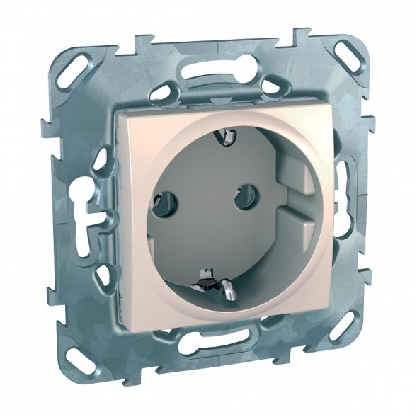 Розетка Schneider Electric Unica бежевый с з\к (винтовой зажим) MGU5.036.25ZD