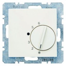 Регулятор температуры помещения Berker B.7 белый, с блеском с переключающим контактом и центральной панелью 20268982