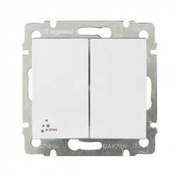 Переключатель Legrand Valena Белый промежуточный 10A IP45 770098