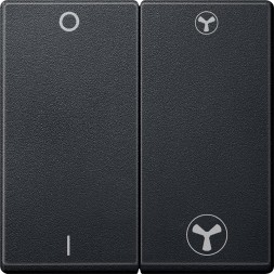 Две клавиши Merten M-серия антрацит для механизма выключения вентил. MTN435014