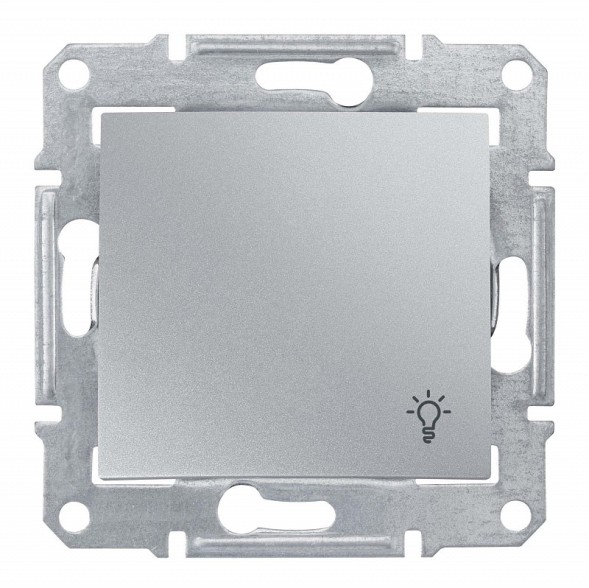Кнопочный выключатель Schneider Electric Sedna алюминий &quot;свет&quot; SDN0900160