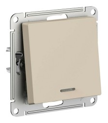 ATN001213 Atlasdesign 1-клавишный ВЫКЛЮЧАТЕЛЬ с подсветкой, сх.1а, 10АХ, мех. Песочный Schneider Electric