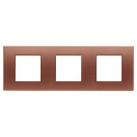 N4802/3RA LivingLight Рамка на 2+2+2 модуля Медь Bticino