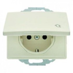 Штепсельная розетка Berker Arsys белый с блеском SCHUKO с откидной крышкой 47470002