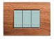 Рамка Bticino LivingLight Квадрат Европейский орех 3 модуля LNA4803LNC