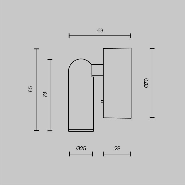 Настенный светильник (бра) Maytoni C038WL-L3B3K