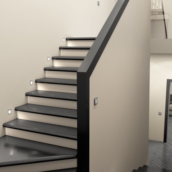 Перекрестный переключатель двухклавишный серебряный Werkel W1123008