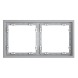 Рамка пластиковая VOLTUM S70 на 2 поста, (серый)