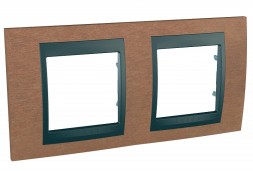 Рамка Schneider Electric Unica Top Вишня / Графит 2 поста MGU66.004.2M2