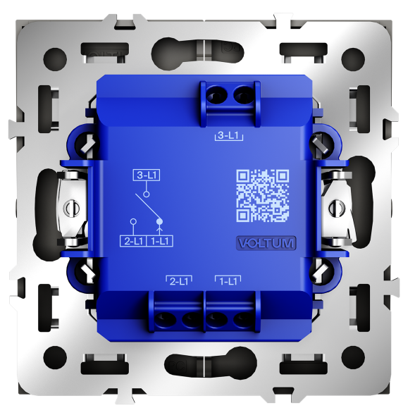 Выключатель встраиваемый VOLTUM S70 для жалюзи 10А, (кашемир)