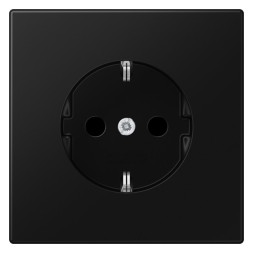 Розетка SCHUKO®. дюропласт. черный матовый Jung LS серия LS1520SWM