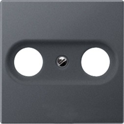 Накладка Jung ECO Profi антрацит телевизионная (TV), спутниковая (SAT), радио (R), двойная EP561BFPLTVAN