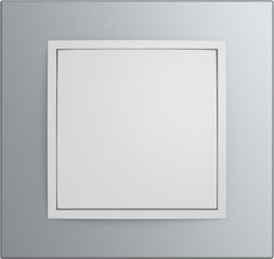 Рамка Berker B.7 Полярная белизна алюминий 1 пост 10116914