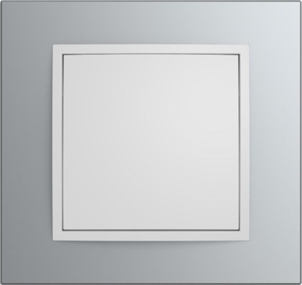 Рамка Berker B.7 Полярная белизна алюминий 1 пост 10116914