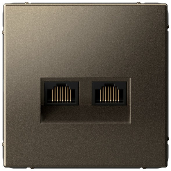 Розетка информационная RJ45 двойная категория 6a (Мокко) Schneider Electric Systeme Art Gallery GAL000688